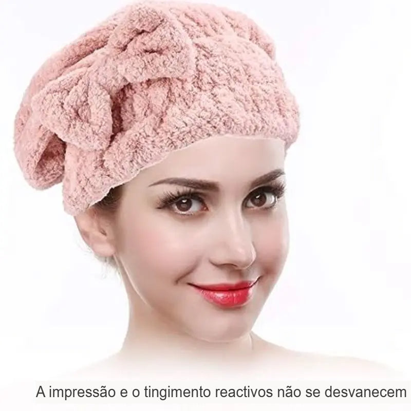 Touca De Secar Cabelo Microfibra Anti Frizz