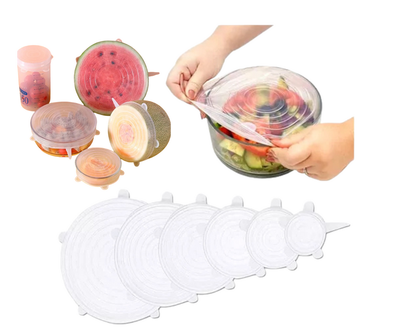 Kit Tampas De Silicone Universal 06 Unidades