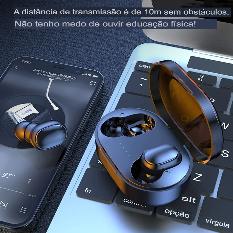 A6 Lite Bluetooth Fone De Ouvido 5.1 Sem Fio Com Cabine Carregamento Portátil