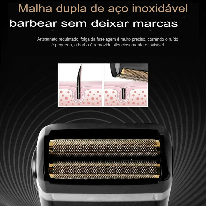 Barbeador Elétrico Shaver Kemei Recarregável KM-2024