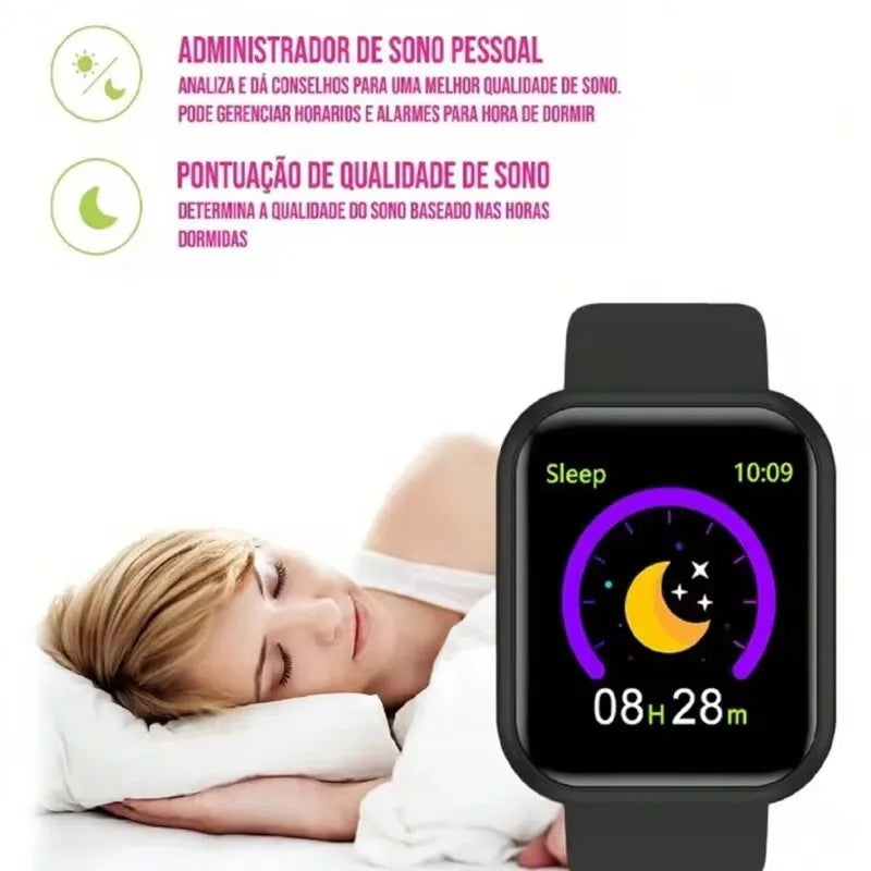 Kit Relógio Smartwatch + Fones de Ouvido Sem Fio