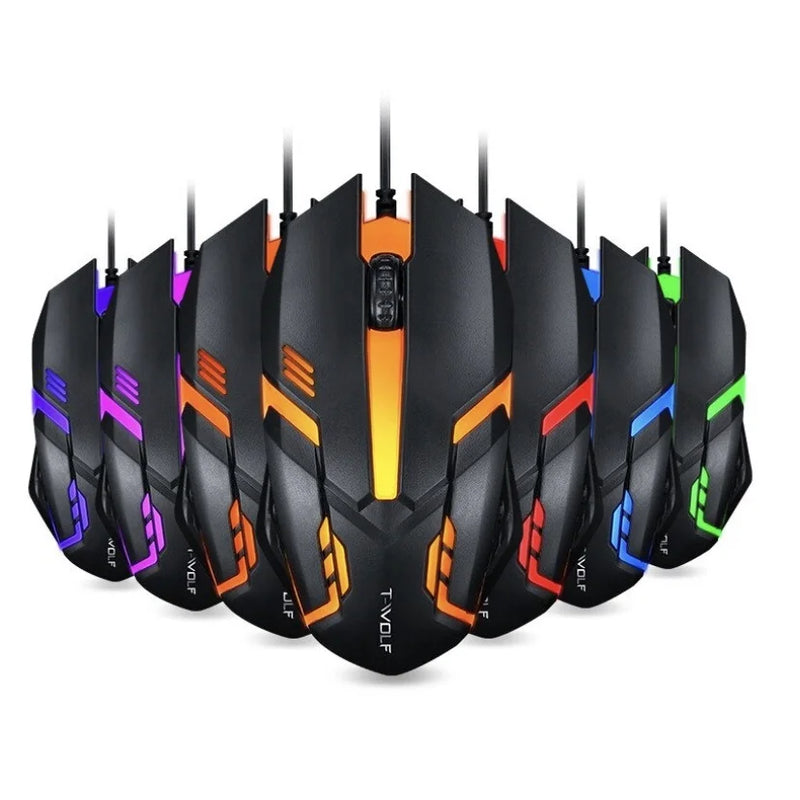 Mouse Gamer Com Fio USB LED RGB