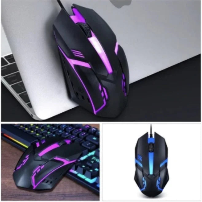 Mouse Gamer Com Fio USB LED RGB