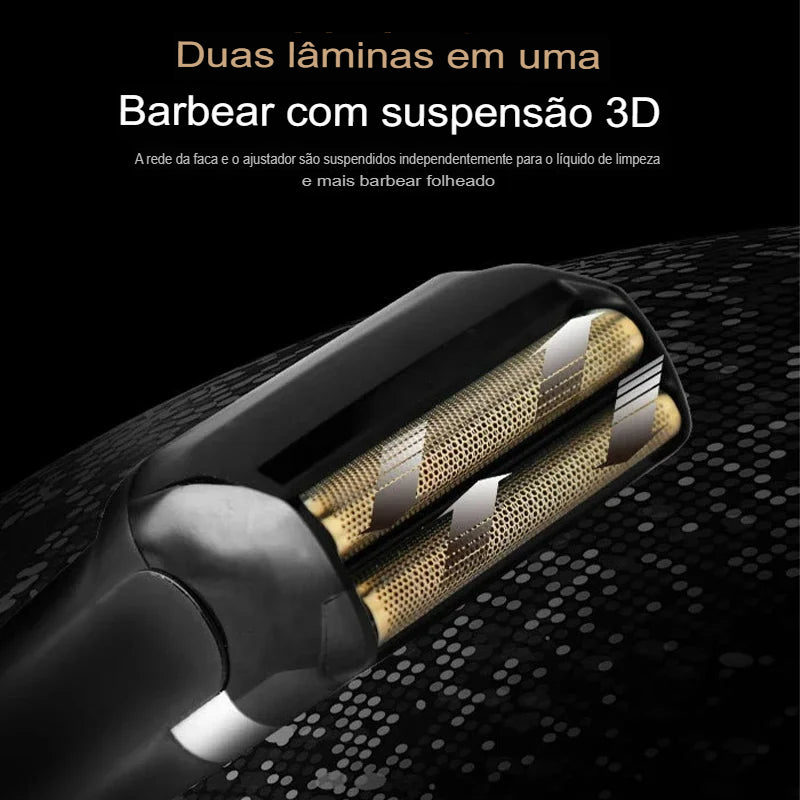 Barbeador Elétrico Shaver Kemei Recarregável KM-2024