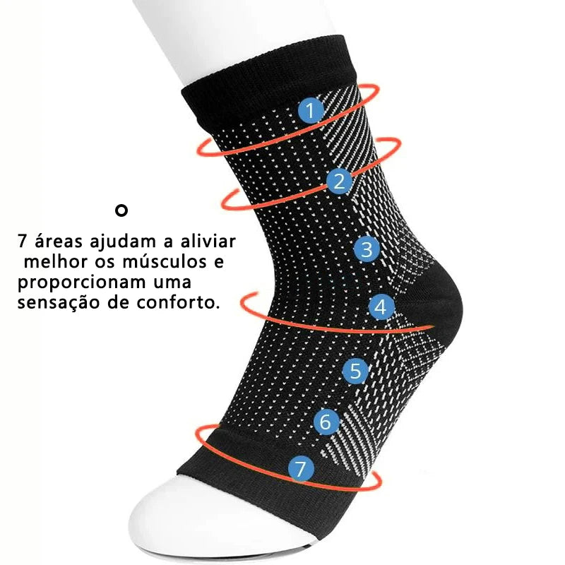 Meia De Compressão Neuropatia Alívio Do Inchaço Plantar & Fascite