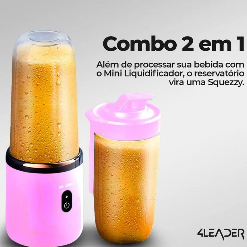 Mini Liquidificador Portátil 6 Lâminas Espremedor Elétrico