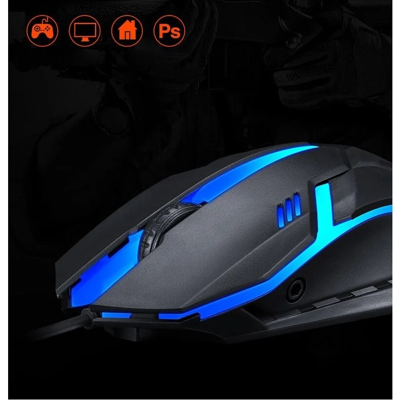 Mouse Gamer Com Fio USB LED RGB